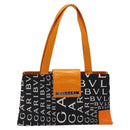 BVLGARI Shoulder Bag Canvas Black Silver Auth bs24682-2