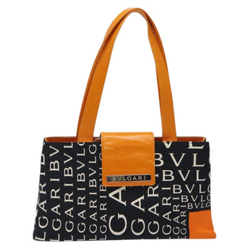 BVLGARI Shoulder Bag Canvas Black Silver Auth bs24682 - 0