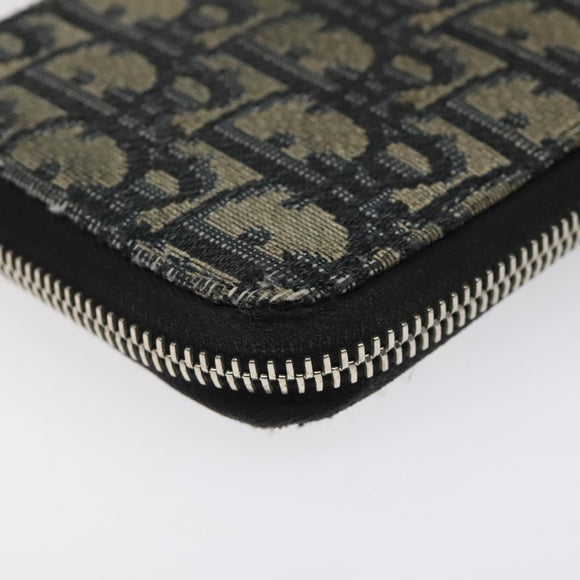 Christian Dior Trotter Canvas Wallet Navy Auth bs24695