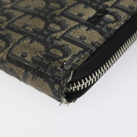Christian Dior Trotter Canvas Wallet Navy Auth bs24695