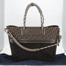 Christian Dior Tote Bag Trotter Canvas Gray Silver Auth bs24696SAM-12