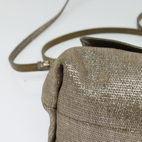 Chloe Shoulder Bag Leather Beige Gold Auth bs24699