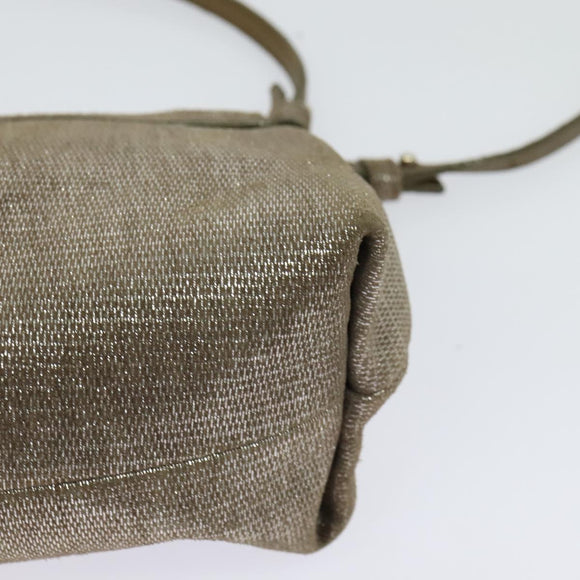 Chloe Shoulder Bag Leather Beige Gold Auth bs24699