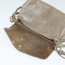 Chloe Shoulder Bag Leather Beige Gold Auth bs24699-19