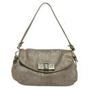 Chloe Shoulder Bag Leather Beige Gold Auth bs24699-13