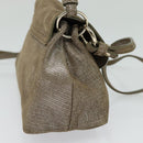 Chloe Shoulder Bag Leather Beige Gold Auth bs24699-3