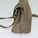 Chloe Shoulder Bag Leather Beige Gold Auth bs24699-4