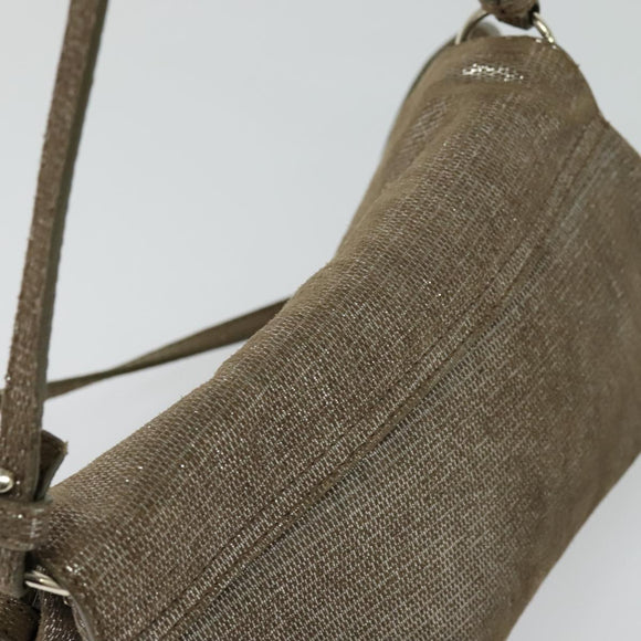 Chloe Shoulder Bag Leather Beige Gold Auth bs24699