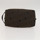 Salvatore Ferragamo Gancini Pouch Leather Canvas 2 Set Brown Black Auth bs24710-13