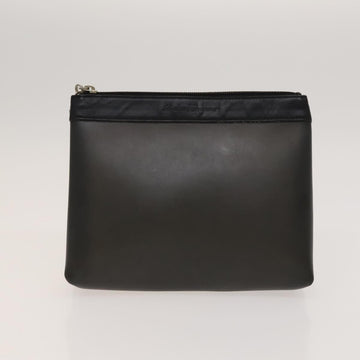 Salvatore Ferragamo Gancini Pouch Leather Canvas 2Set Brown Black Auth bs24710 - 0