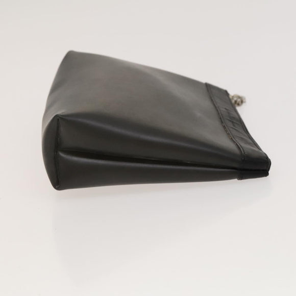 Salvatore Ferragamo Gancini Pouch Leather Canvas 2 Set Brown Black Auth bs24710