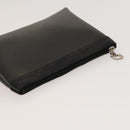 Salvatore Ferragamo Gancini Pouch Leather Canvas 2 Set Brown Black Auth bs24710-5