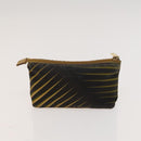 GUCCI Pouch Leather nylon 2 Set Black Beige Auth bs24715-11
