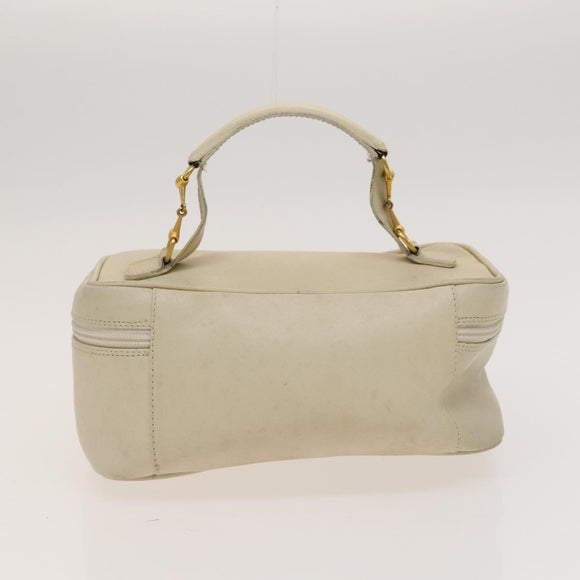 GUCCI Pouch Leather nylon 2 Set Black Beige Auth bs24715