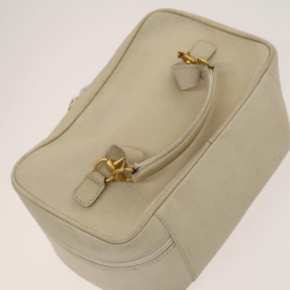GUCCI Pouch Leather nylon 2 Set Black Beige Auth bs24715