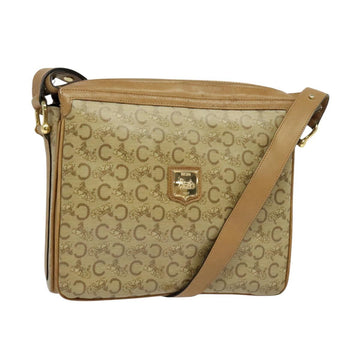 CELINE C Sulky Shoulder Bag PVC Beige Gold Auth bs24717