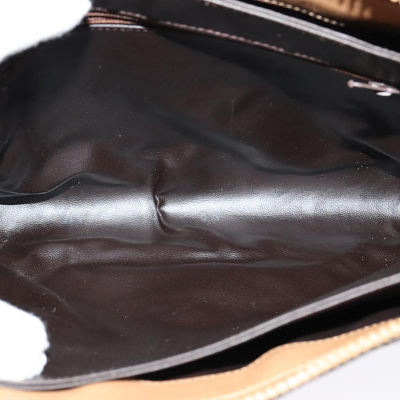 CELINE C Sulky Shoulder Bag PVC Beige Gold Auth bs24717