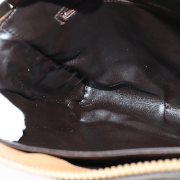 CELINE C Sulky Shoulder Bag PVC Beige Gold Auth bs24717