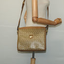 CELINE C Sulky Shoulder Bag PVC Beige Gold Auth bs24717-22