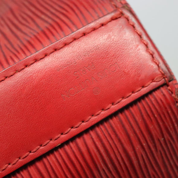 LOUIS VUITTON Epi Sac Depaule PM Shoulder Bag Red M80207 LV Auth bs24723