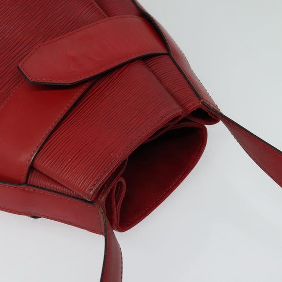 LOUIS VUITTON Epi Sac Depaule PM Shoulder Bag Red M80207 LV Auth bs24723