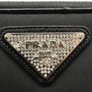 PRADA Long Wallet Nylon Black Auth bs24726-9