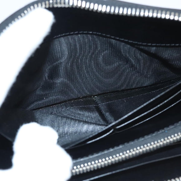 PRADA Long Wallet Nylon Black Auth bs24726
