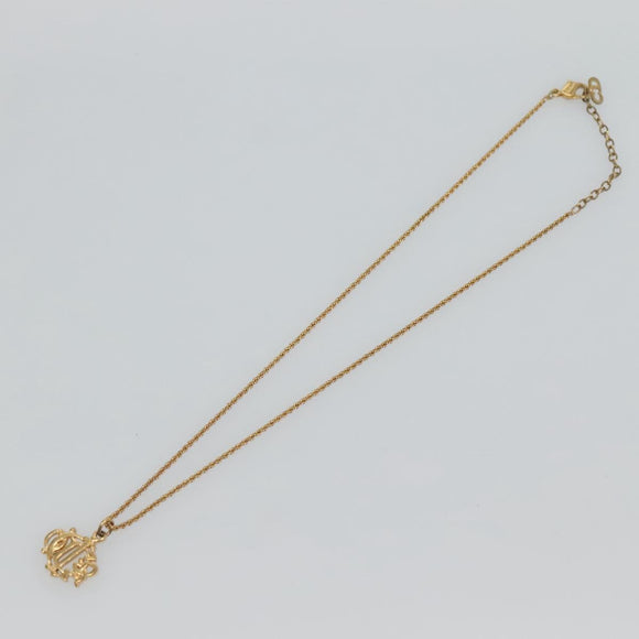 Christian Dior Halskette Metall Gold Authentisch bs24730