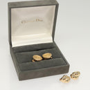 Christian Dior Earring metal 2Set Gold Auth bs24734-10
