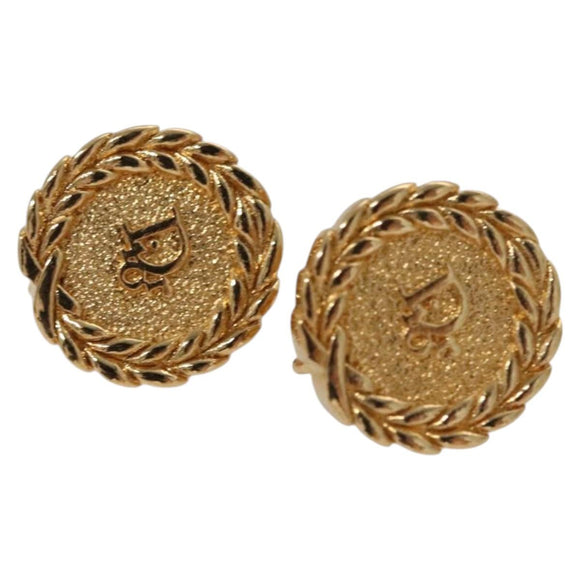 Christian Dior Earring metal 2Set Gold Auth bs24734