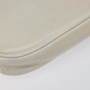 CELINE Triangle bag Shoulder Bag Leather White Auth bs24743-15