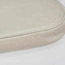 CELINE Triangle bag Shoulder Bag Leather White Auth bs24743-16