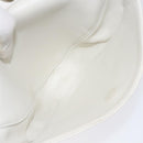 CELINE Triangle bag Shoulder Bag Leather White Auth bs24743-11