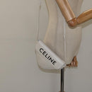CELINE Triangle bag Shoulder Bag Leather White Auth bs24743-19