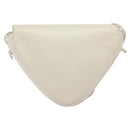 CELINE Triangle bag Shoulder Bag Leather White Auth bs24743-2