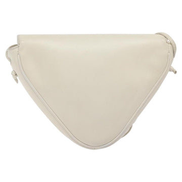 CELINE Triangle bag Shoulder Bag Leather White Auth bs24743 - 0