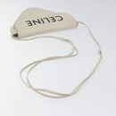 CELINE Triangle bag Shoulder Bag Leather White Auth bs24743-7