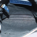 BALENCIAGA Classic Flat Shoulder Bag Leather Blue Auth bs24746-10