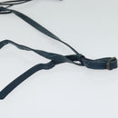 BALENCIAGA Classic Flat Shoulder Bag Leather Blue Auth bs24746-7