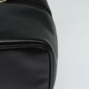 Salvatore Ferragamo Vanity Pouch Leather Black Silver Auth bs24755-11