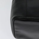 Salvatore Ferragamo Vanity Pouch Leather Black Silver Auth bs24755-12