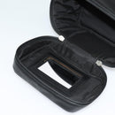 Salvatore Ferragamo Vanity Pouch Leather Black Silver Auth bs24755-14