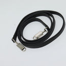 Salvatore Ferragamo Vanity Pouch Leather Black Silver Auth bs24755-19