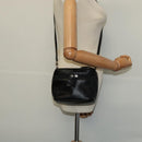 Salvatore Ferragamo Vanity Pouch Leather Black Silver Auth bs24755-20