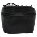 Salvatore Ferragamo Vanity Pouch Leather Black Silver Auth bs24755-3