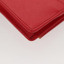 Salvatore Ferragamo Gancini Card Case Leather Red Gold Auth bs24757-16