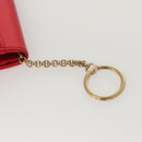 Salvatore Ferragamo Gancini Card Case Leather Red Gold Auth bs24757-8