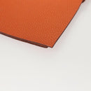 HERMES Yuris MM Note Cover Leather Orange Auth bs24760-14