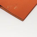 HERMES Yuris MM Note Cover Leather Orange Auth bs24760-15