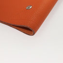 HERMES Yuris MM Note Cover Leather Orange Auth bs24760-16
